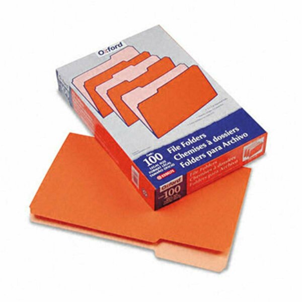 Pendaflex Two-Tone File Folders- 1/3 Cut- Top Tab- Legal- Orange/Light Orange- 100/Box PE31808